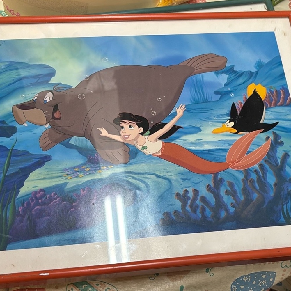 Framed Little Mermaid II Melody and Sea Creatures Lithograph